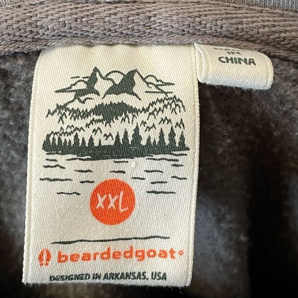 Beardedgoat Soft Goods Sage/Grey Men’s Pullover Fleece Lined Void Hoodie (XXL) - Picture 10 of 12